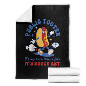 Funny Embarrassing Throw Blanket Public Tooter It's More Than A Fart Inappropriate TS10 Black Print Your Wear