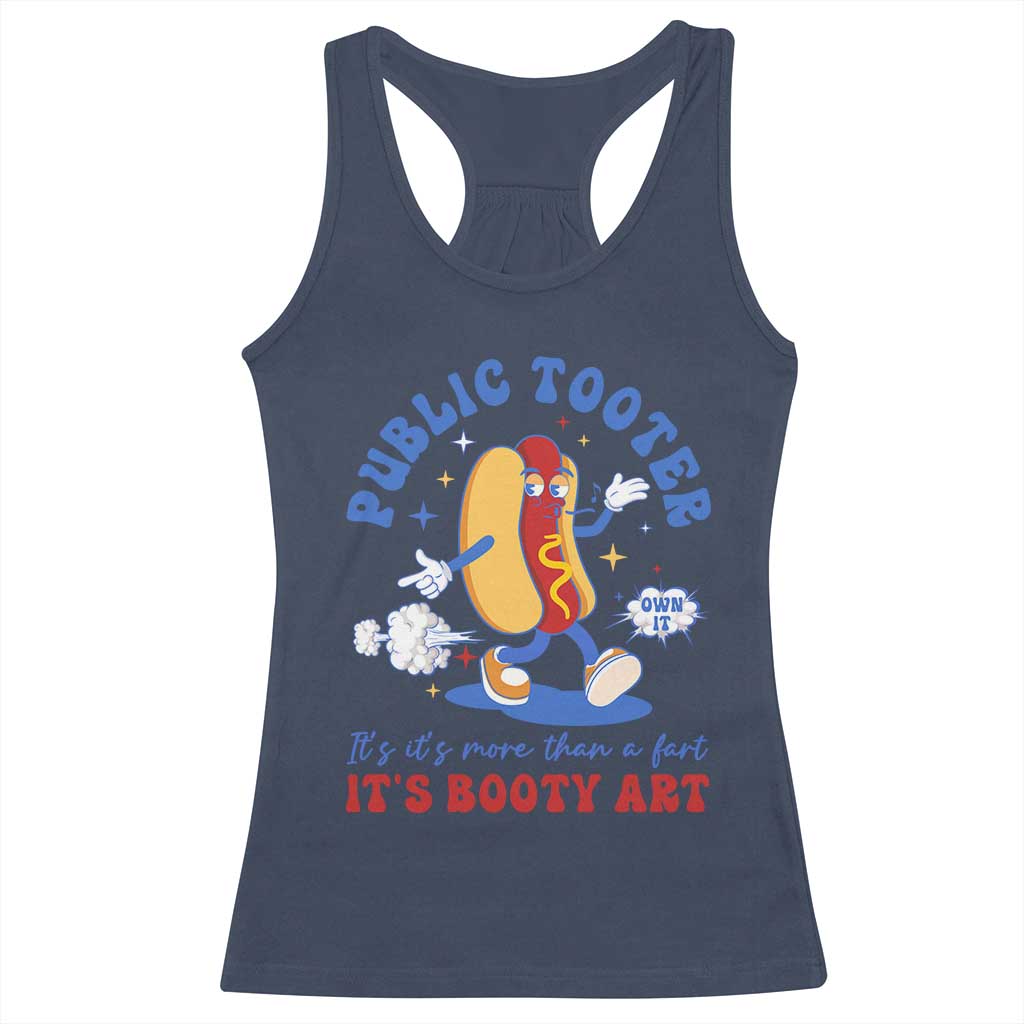 Funny Embarrassing Racerback Tank Top Public Tooter It's More Than A Fart Inappropriate TS10 Navy Print Your Wear