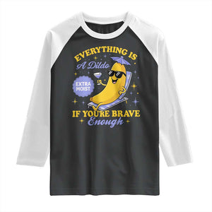 Funny Embarrassing Saying Raglan Shirt Sarcastic Inappropriate Raunchy Banana TS10 Black White Print Your Wear