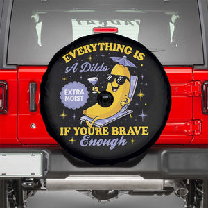 Funny Embarrassing Saying Spare Tire Cover Sarcastic Inappropriate Raunchy Banana TS10 Black Print Your Wear