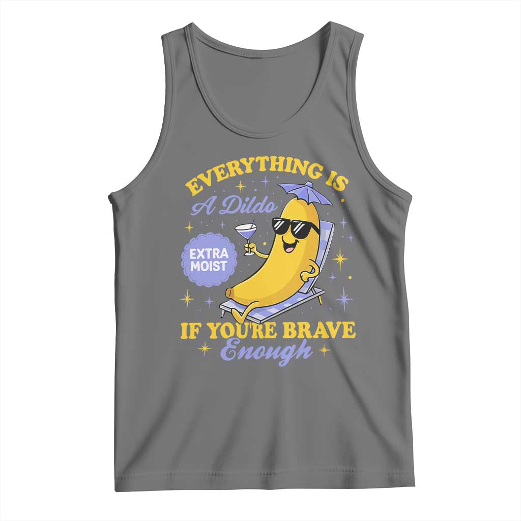 Funny Embarrassing Saying Tank Top Sarcastic Inappropriate Raunchy Banana TS10 Black Heather Print Your Wear