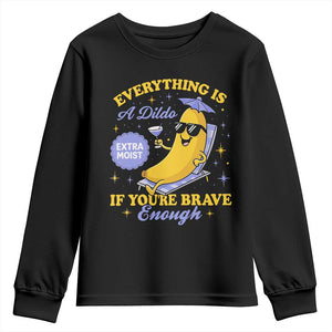 Funny Embarrassing Saying Youth Sweatshirt Sarcastic Inappropriate Raunchy Banana TS10 Black Print Your Wear