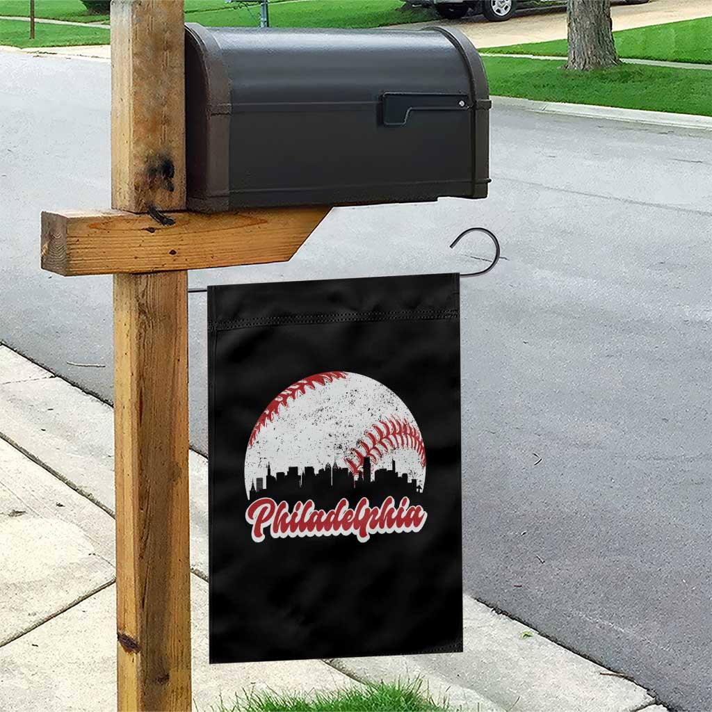 Philadelphia Baseball Garden Flag Vintage Skyline City TS10 Print Your Wear