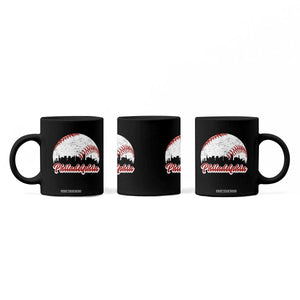 Philadelphia Baseball Coffee Mug Vintage Skyline City TS10 Print Your Wear