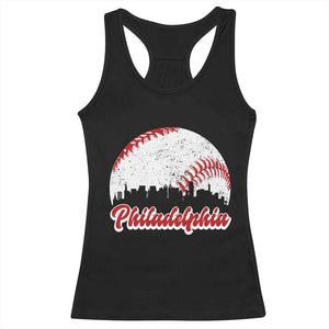 Philadelphia Baseball Racerback Tank Top Vintage Skyline City TS10 Black Print Your Wear