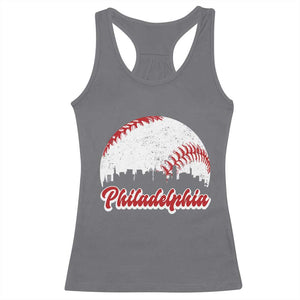 Philadelphia Baseball Racerback Tank Top Vintage Skyline City TS10 Charcoal Print Your Wear