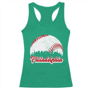 Philadelphia Baseball Racerback Tank Top Vintage Skyline City TS10 Irish Green Print Your Wear
