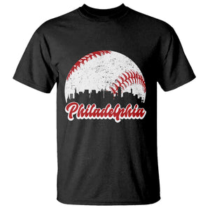 Philadelphia Baseball T Shirt Vintage Skyline City TS10 Black Print Your Wear