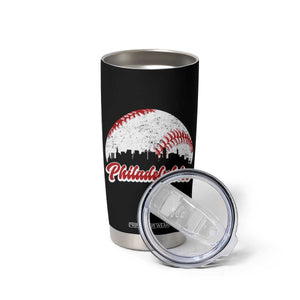 Philadelphia Baseball Tumbler Cup Vintage Skyline City TS10 Print Your Wear