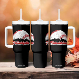 Philadelphia Baseball Tumbler With Handle Vintage Skyline City TS10 Print Your Wear