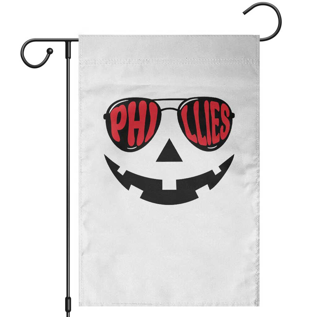 Halloween Philly Garden Flag Philadelphia Baseball Red October Jackolantern Pumpkin Face TS10 White Print Your Wear