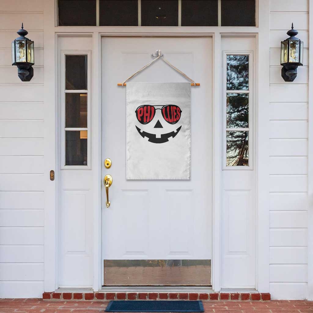 Halloween Philly Garden Flag Philadelphia Baseball Red October Jackolantern Pumpkin Face TS10 Print Your Wear