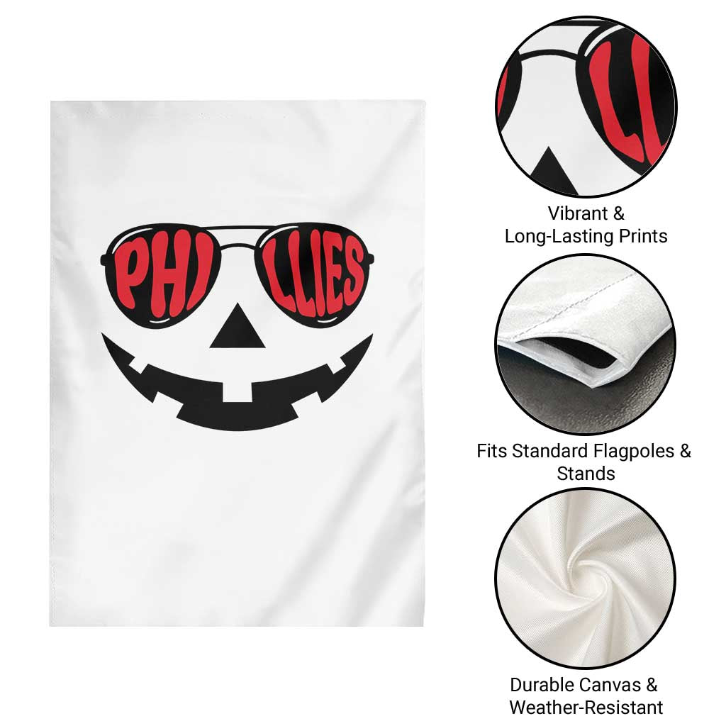 Halloween Philly Garden Flag Philadelphia Baseball Red October Jackolantern Pumpkin Face TS10 Print Your Wear
