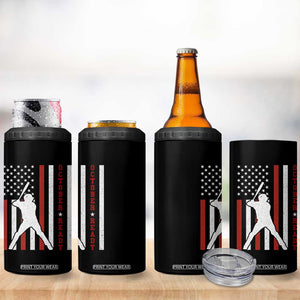 October Ready 4 in 1 Can Cooler Tumbler Cool Distressed Philadelphia Baseball Fan US Flag TS10 Print Your Wear