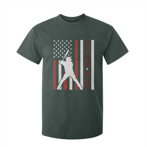 October Ready T Shirt For Kid Cool Distressed Philadelphia Baseball Fan US Flag TS10 Dark Forest Green Print Your Wear