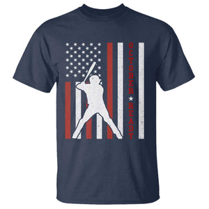 October Ready T Shirt - Cool Distressed Philadelphia Baseball Fan US Flag Playoff Tee TS10 Navy Print Your Wear