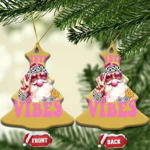 Retro Santa Christmas Ornament Pink Xmas Vibes Groovy Santa Claus Womens Kids Girls Gifts TS10 Christmas Tree Gold Print Your Wear