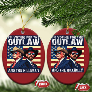 Trump Vance '24 Christmas Ornament Vintage 2024 Flag Outlaw Hillbilly TS10 Oval Red Print Your Wear