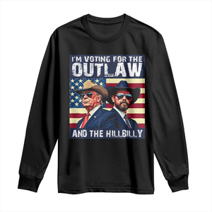 Trump Vance '24 Long Sleeve Shirt Vintage 2024 Flag Outlaw Hillbilly TS10 Black Print Your Wear