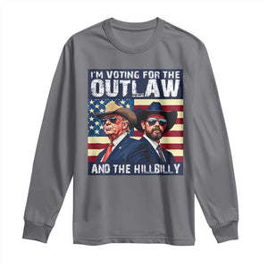 Trump Vance '24 Long Sleeve Shirt Vintage 2024 Flag Outlaw Hillbilly TS10 Charcoal Print Your Wear