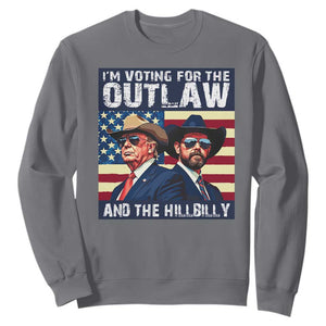 Trump Vance '24 Sweatshirt Vintage 2024 Flag Outlaw Hillbilly TS10 Charcoal Print Your Wear