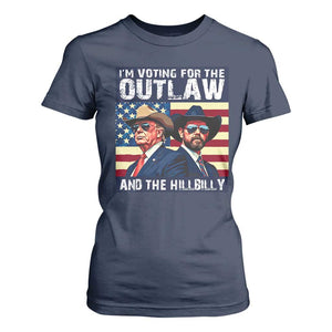 Trump Vance '24 T Shirt For Women Vintage 2024 Flag Outlaw Hillbilly TS10 Navy Print Your Wear