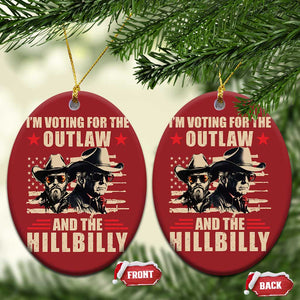 Trump Vance 2024 Christmas Ornament Vintage Flag Outlaw Hillbilly '24 TS10 Oval Red Print Your Wear