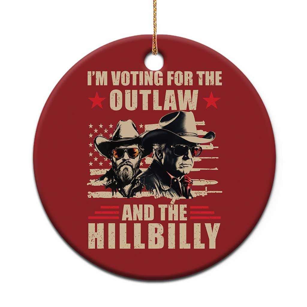 Trump Vance 2024 Christmas Ornament Vintage Flag Outlaw Hillbilly '24 TS10 Print Your Wear