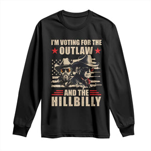 Trump Vance 2024 Long Sleeve Shirt Vintage Flag Outlaw Hillbilly '24 TS10 Black Print Your Wear