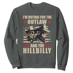 Trump Vance 2024 Sweatshirt Vintage Flag Outlaw Hillbilly '24 TS10 Dark Heather Print Your Wear