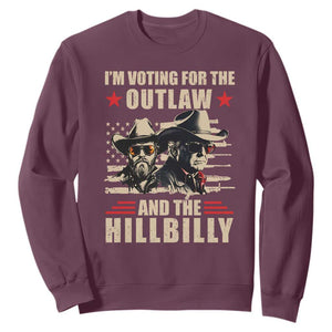 Trump Vance 2024 Sweatshirt Vintage Flag Outlaw Hillbilly '24 TS10 Maroon Print Your Wear