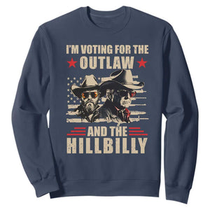 Trump Vance 2024 Sweatshirt Vintage Flag Outlaw Hillbilly '24 TS10 Navy Print Your Wear