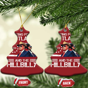 Trump Vance '24 Christmas Ornament Trump I'm Voting For The Outlaw And Hillbilly TS10 Christmas Tree Red Print Your Wear