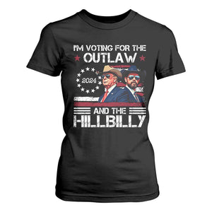 Trump Vance '24 T Shirt For Women Trump I'm Voting For The Outlaw And Hillbilly TS10 Black Print Your Wear