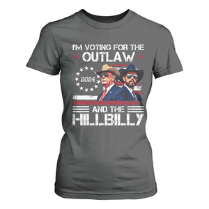 Trump Vance '24 T Shirt For Women Trump I'm Voting For The Outlaw And Hillbilly TS10 Dark Heather Print Your Wear