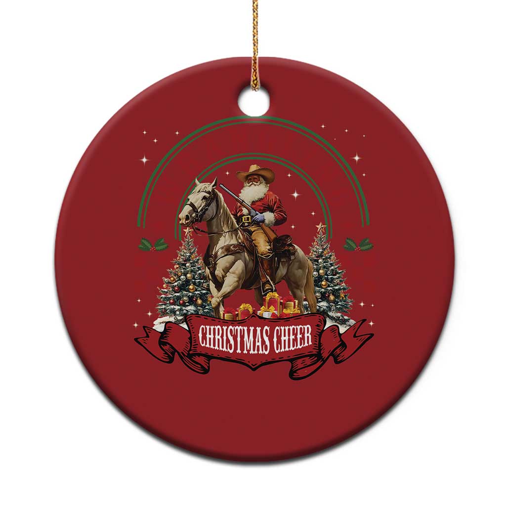 Western Christmas Ornament Howdy Country Christmas Horse Xmas Cheer TS10 Print Your Wear