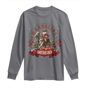 Western Christmas Long Sleeve Shirt Howdy Country Christmas Horse Xmas Cheer TS10 Charcoal Print Your Wear