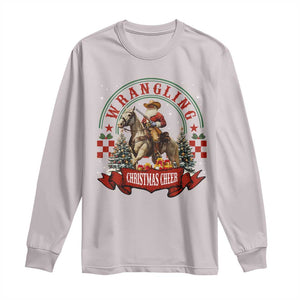 Western Christmas Long Sleeve Shirt Howdy Country Christmas Horse Xmas Cheer TS10 Ice Gray Print Your Wear