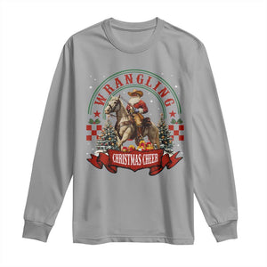 Western Christmas Long Sleeve Shirt Howdy Country Christmas Horse Xmas Cheer TS10 Sport Gray Print Your Wear