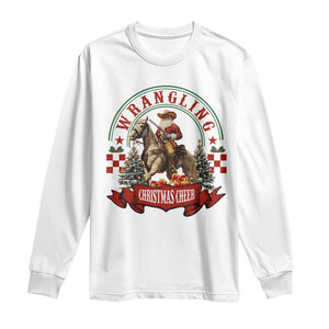 Western Christmas Long Sleeve Shirt Howdy Country Christmas Horse Xmas Cheer TS10 White Print Your Wear