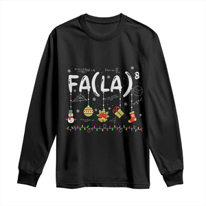 Funny Christmas Long Sleeve Shirt FA (LA)8 Funny Xmas Santa Fa La Math Teacher Student TS10 Black Print Your Wear