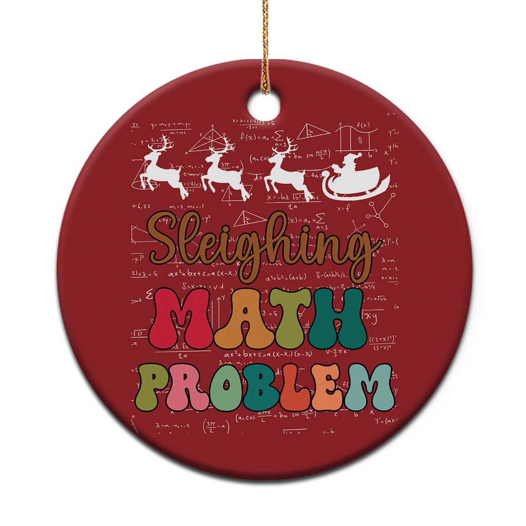 Math Teacher Christmas Ornament Sleighing Math Problem Xmas Gift TS10 Print Your Wear