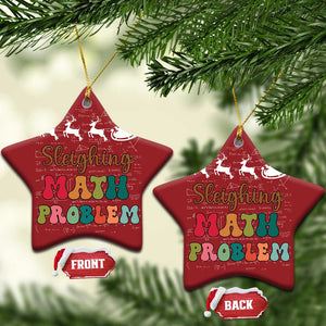 Math Teacher Christmas Ornament Sleighing Math Problem Xmas Gift TS10 Star Red Print Your Wear