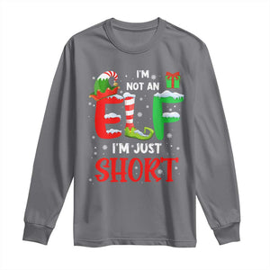 Funny Christmas Long Sleeve Shirt I'm Not An Elf Just Short Xmas TS10 Charcoal Print Your Wear