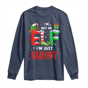 Funny Christmas Long Sleeve Shirt I'm Not An Elf Just Short Xmas TS10 Navy Print Your Wear