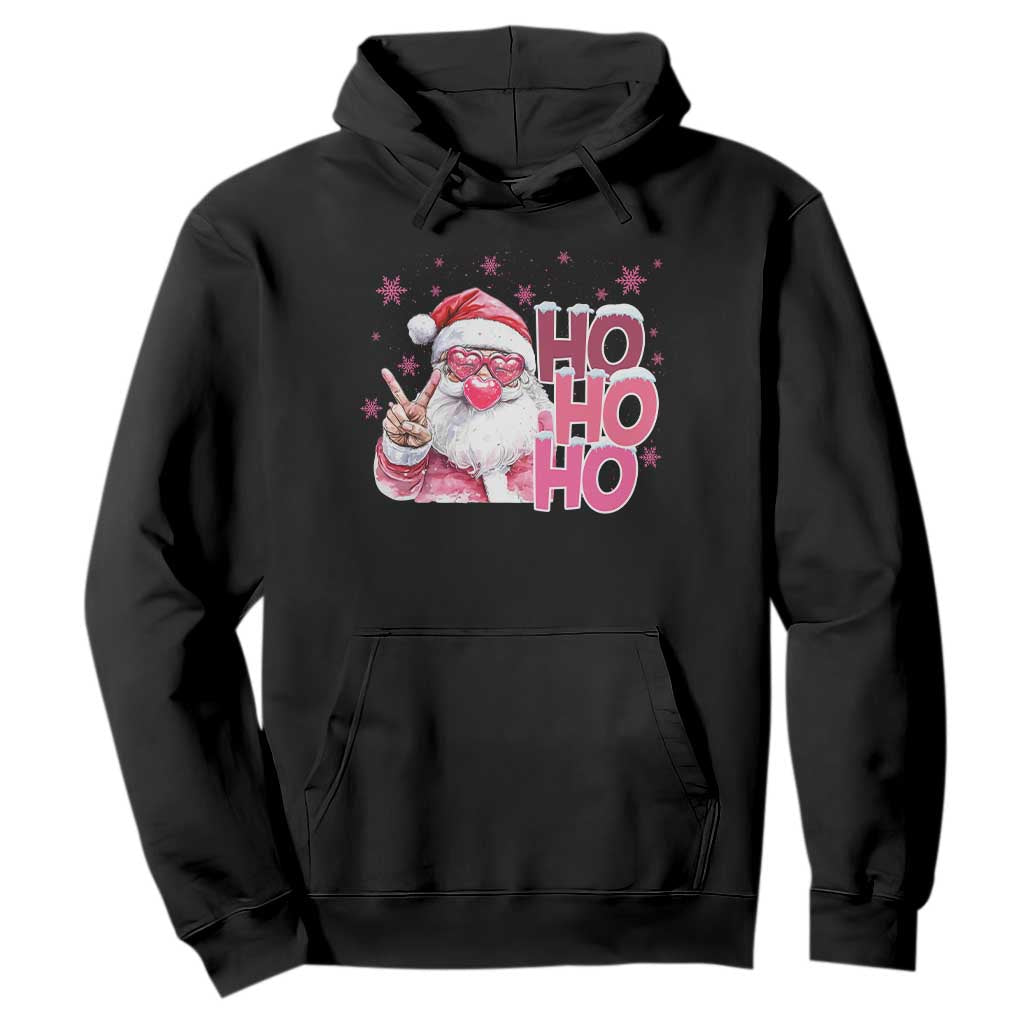 Christmas Couple Matching Hoodie Pink Santa Claus Ho Ho Ho TS10 Black Print Your Wear