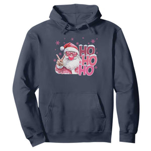 Christmas Couple Matching Hoodie Pink Santa Claus Ho Ho Ho TS10 Navy Print Your Wear