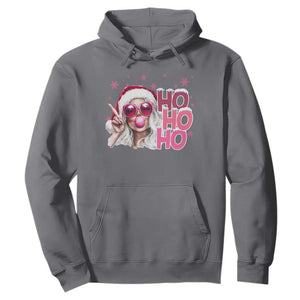 Christmas Couple Matching Hoodie Pink Mrs Claus Ho Ho Ho TS10 Charcoal Print Your Wear