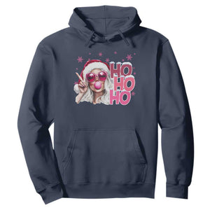 Christmas Couple Matching Hoodie Pink Mrs Claus Ho Ho Ho TS10 Navy Print Your Wear