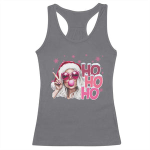 Christmas Couple Matching Racerback Tank Top Pink Mrs Claus Ho Ho Ho TS10 Charcoal Print Your Wear